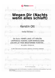 Noten, Akkorde Kerstin Ott - Wegen Dir (Nachts wenn alles schlaft)