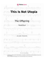 Noten, Akkorde The Offspring - This Is Not Utopia