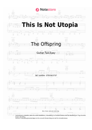 Noten, Akkorde The Offspring - This Is Not Utopia