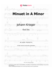 undefined Johann Krieger - Minuet in A Minor