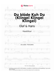 Noten, Akkorde Olaf & Hans - Du blöde Kuh Du (Klingel Klingel Klingel)