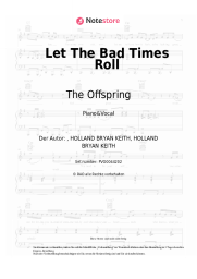 Noten, Akkorde The Offspring - Let The Bad Times Roll