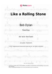 Noten, Akkorde Bob Dylan - Like a Rolling Stone