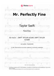 undefined Taylor Swift - Mr. Perfectly Fine