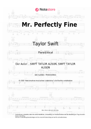 undefined Taylor Swift - Mr. Perfectly Fine
