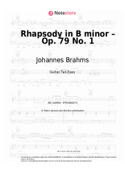 undefined Johannes Brahms - Rhapsody in B minor – Op. 79 No. 1
