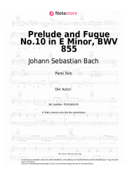 undefined Johann Sebastian Bach - Prelude and Fugue No.10 in E Minor, BWV 855