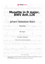 undefined Johann Sebastian Bach - Musette in D major, BWV Anh.126