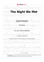 Noten, Akkorde Lord Huron - The Night We Met