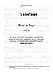 Noten, Akkorde Beastie Boys - Sabotage