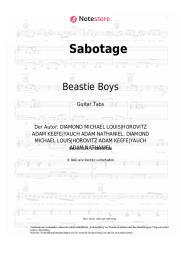 Noten, Akkorde Beastie Boys - Sabotage
