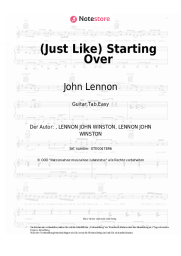 Noten, Akkorde John Lennon - (Just Like) Starting Over