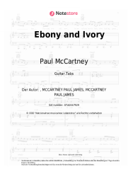 Noten, Akkorde Paul McCartney, Stevie Wonder - Ebony and Ivory