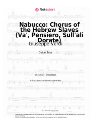 Noten, Akkorde Giuseppe Verdi - Nabucco: Chorus of the Hebrew Slaves (Va', Pensiero, Sull'ali Dorate)