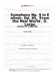 Noten, Akkorde Antonin Dvorak - Symphony No. 9 in E minor, Op. 95, 'From the New World', II. Largo