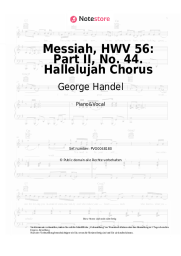 Noten, Akkorde George Handel - Messiah, HWV 56: Part II, No. 44. Hallelujah Chorus