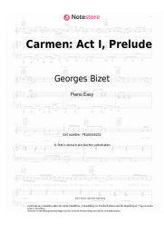 Noten, Akkorde Georges Bizet - Carmen: Act I, Prelude