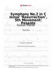 Noten, Akkorde Gustav Mahler - Symphony No.2 in C minor ’Resurrection’, 5th Movement: Pesante