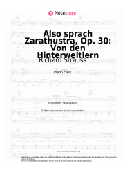 Noten, Akkorde Richard Strauss - Also sprach Zarathustra, Op. 30: Von den Hinterweltlern