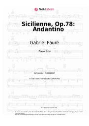 undefined Gabriel Faure - Sicilienne, Op.78: Andantino