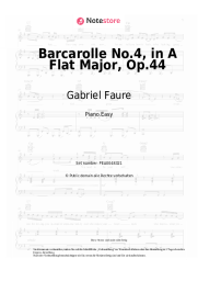 Noten, Akkorde Gabriel Faure - Barcarolle No.4, in A Flat Major, Op.44