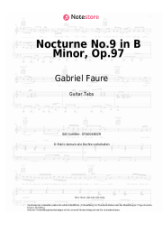 Noten, Akkorde Gabriel Faure - Nocturne No.9 in B Minor, Op.97