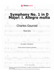 Noten, Akkorde Charles Gounod - Symphony No. 1 in D Major: I. Allegro molto