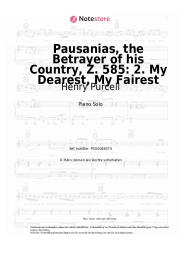 undefined Henry Purcell - Pausanias, the Betrayer of his Country, Z. 585: 2. My Dearest, My Fairest