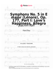 Noten, Akkorde Joachim Raff - Symphony No. 5 in E major (Lenore), Op. 177, Part I: Love's Happiness, Allegro