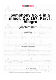 Noten, Akkorde Joachim Raff - Symphony No. 4 in G minor, Op. 167, Part I: Allegro