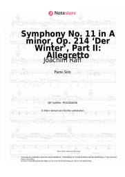 Noten, Akkorde Joachim Raff - Symphony No. 11 in A minor, Op. 214 ‘Der Winter’, Part II: Allegretto