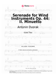 Noten, Akkorde Antonin Dvorak - Serenade for Wind Instruments Op. 44: II. Minuetto