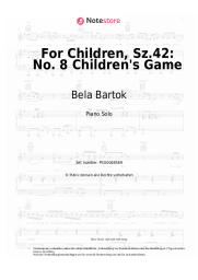 undefined Bela Bartok - For Children, Sz.42: No. 8 Children's Game