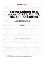 undefined Luigi Boccherini - String Quintet in A major, G.281, Op. 13, No. 5: I. Andantino
