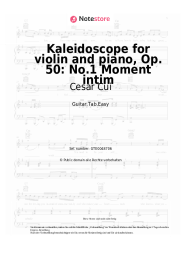 undefined Cesar Cui - Kaleidoscope for violin and piano, Op. 50: No.1 Moment intim