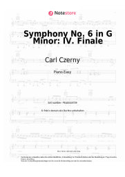 Noten, Akkorde Carl Czerny - Symphony No. 6 in G Minor: IV. Finale