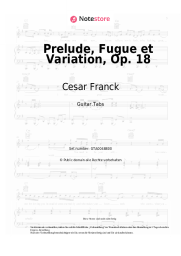 Noten, Akkorde Cesar Franck - Prelude, Fugue et Variation, Op. 18