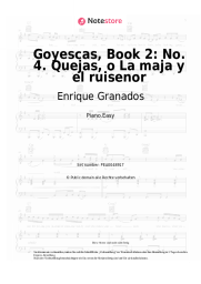 Noten, Akkorde Enrique Granados - Goyescas, Book 2: No. 4. Quejas, o La maja y el ruisenor