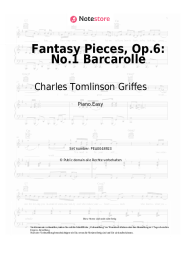 undefined Charles Tomlinson Griffes - Fantasy Pieces, Op.6: No.1 Barcarolle