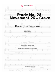 Noten, Akkorde Rodolphe Kreutzer - Etude No. 28: Movement 26 – Grave