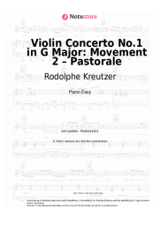 Noten, Akkorde Rodolphe Kreutzer - Violin Concerto No.1 in G Major: Movement 2 – Pastorale