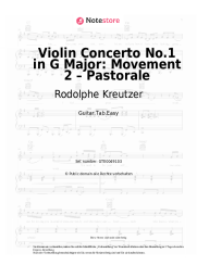 Noten, Akkorde Rodolphe Kreutzer - Violin Concerto No.1 in G Major: Movement 2 – Pastorale