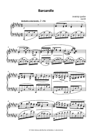 Noten, Akkorde Anatoly Lyadov - Barcarolle, Op.44