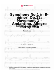 Noten, Akkorde Sergei Lyapunov - Symphony No.1 in B-minor, Op.12: Movement 1 – Andantino. Allegro con spirito