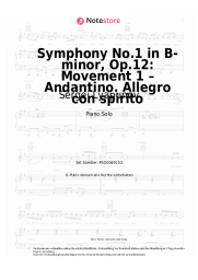 Noten, Akkorde Sergei Lyapunov - Symphony No.1 in B-minor, Op.12: Movement 1 – Andantino. Allegro con spirito