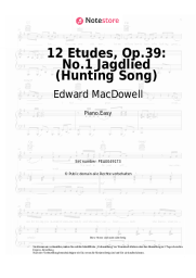 Noten, Akkorde Edward MacDowell - 12 Etudes, Op.39: No.1 Jagdlied (Hunting Song)