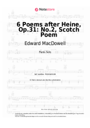 Noten, Akkorde Edward MacDowell - 6 Poems after Heine, Op.31: No.2, Scotch Poem