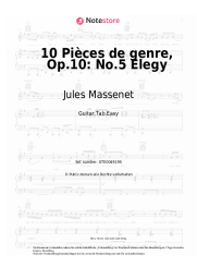 Noten, Akkorde Jules Massenet - 10 Pièces de genre, Op.10: No.5 Elegy