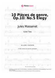 Noten, Akkorde Jules Massenet - 10 Pièces de genre, Op.10: No.5 Elegy