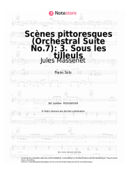Noten, Akkorde Jules Massenet - Scènes pittoresques (Orchestral Suite No.7): 3. Sous les tilleuls